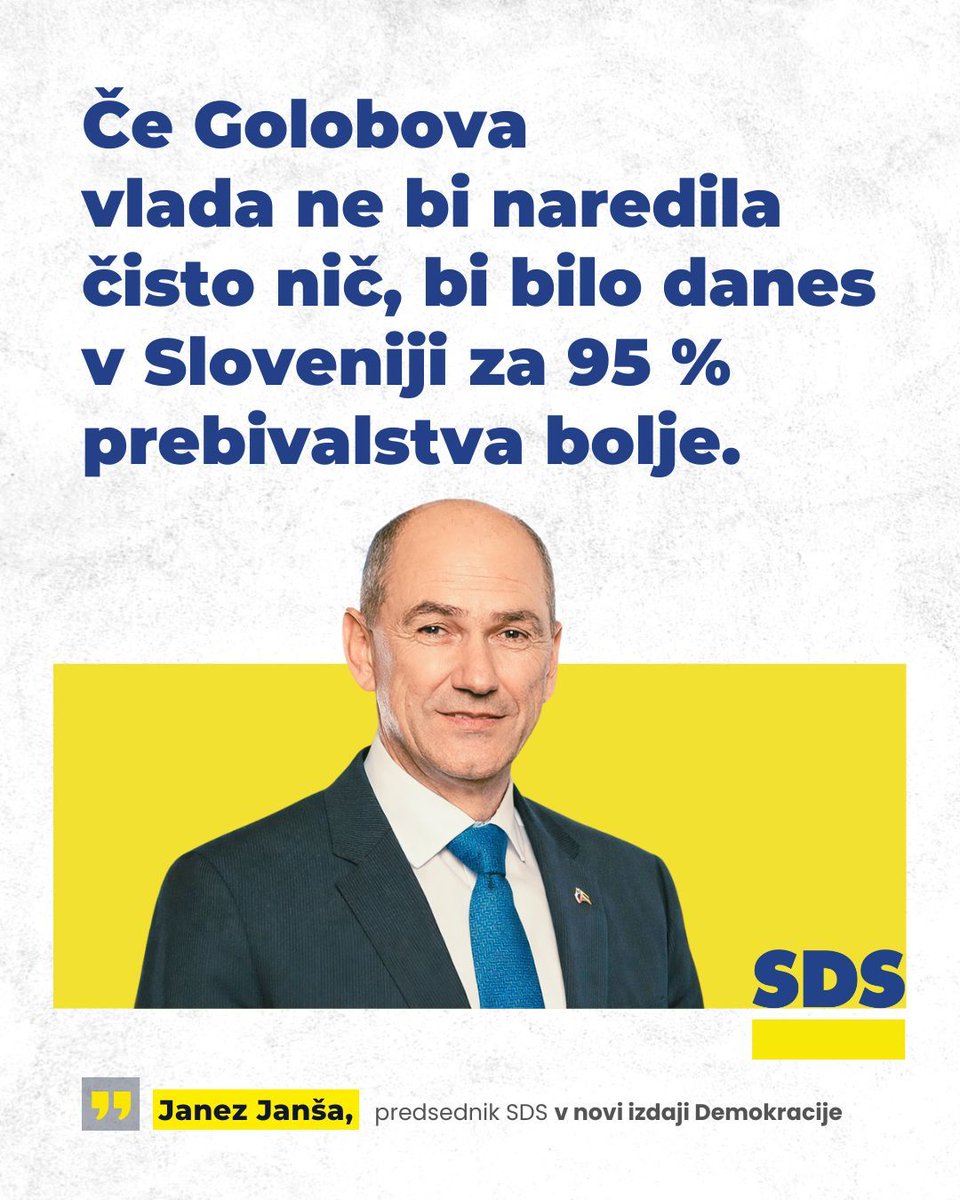 💬 "Vsem delovnim ljudem so znižali neto plače in jih s tem prikrajšali za več tisoč evrov, gospodarstvu pa zbili konkurenčne prednosti."

📰 Vabljeni k branju intervjuja z <a href="/JJansaSDS/">Janez Janša</a> v <a href="/Demokracija1/">Tednik Demokracija</a>.