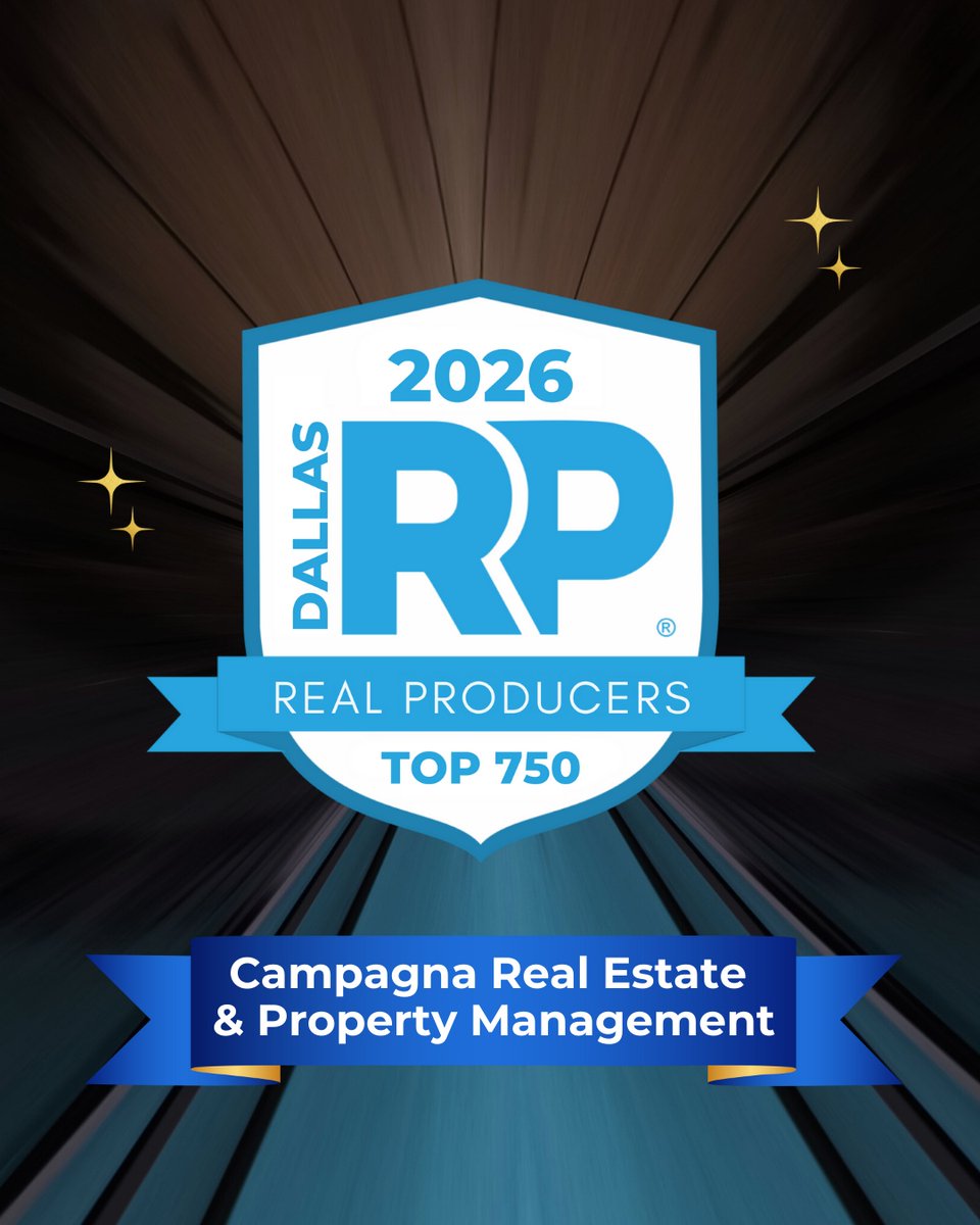 CampagnaRealty's tweet image. Proud to be recognized as a 2026 Dallas Real Producers Top Agent 🌟

Campagna Real Estate &amp;amp; Property Management is a family-owned and operated business with long-standing roots in the Lakewood/East Dallas community. Helping people find a place to call home and helping investors…