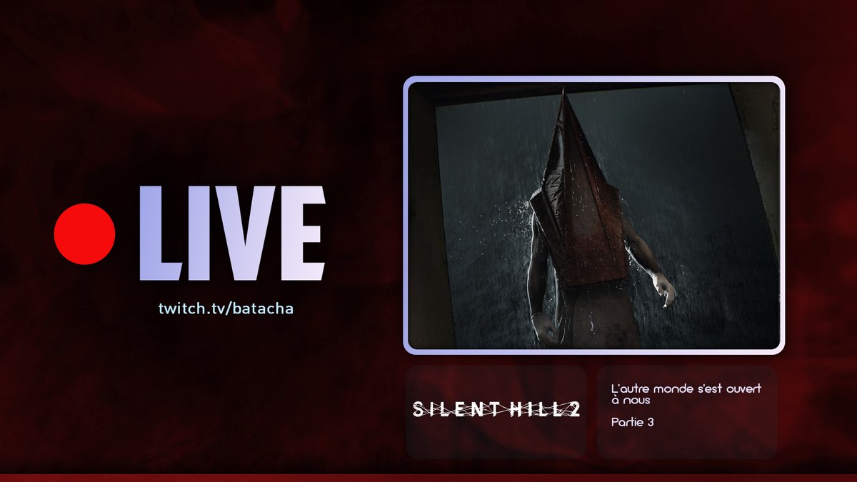 🔴LIVE : twitch.tv/batacha

Quand va t'on le recroiser lui ?  💀
#SilentHill2Remake

#Twitch #TwitchBE #TwitchFR
