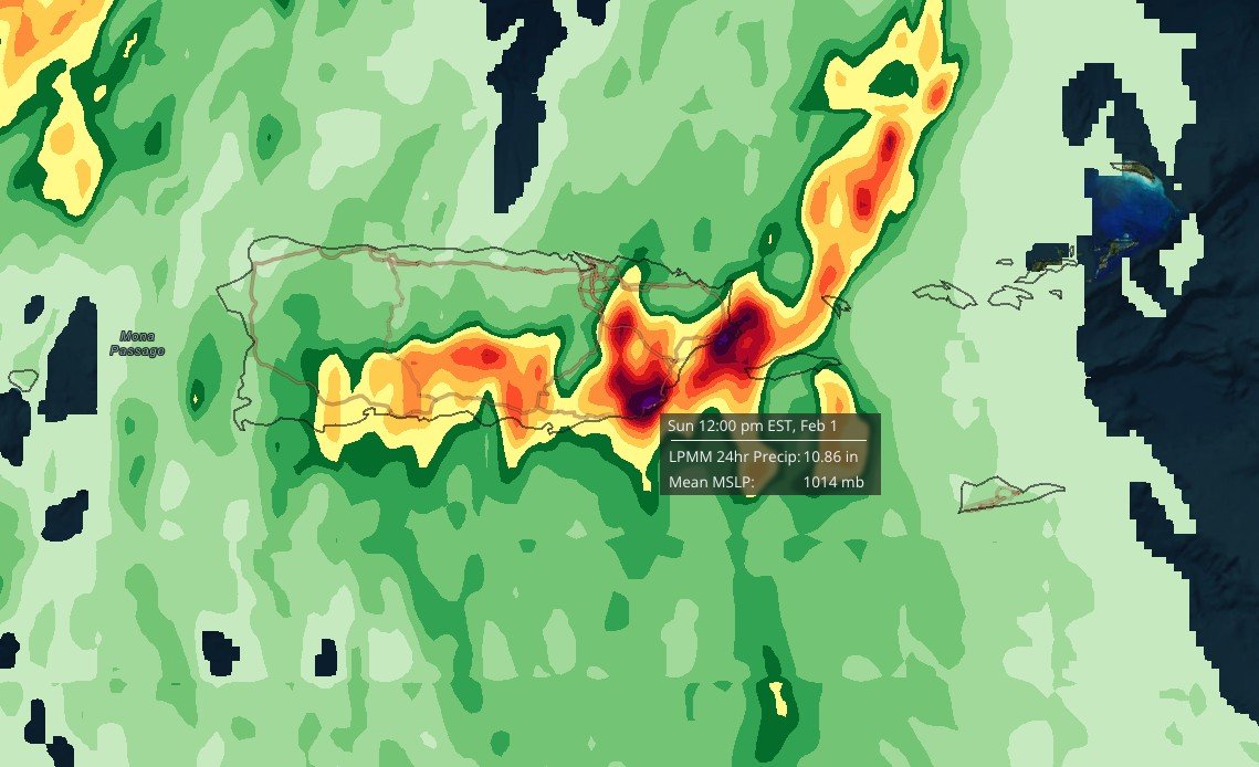 #puertorico |  Atención. Varias zonas de aguaceros se moverán este sábado sobre P. R. generando posiblemente cuantiosas lluvias especialmente e las costas del sur, sureste y centro. Es posible que se generan lluvias significativas con esta actividad. Pendientes a inundaciones.