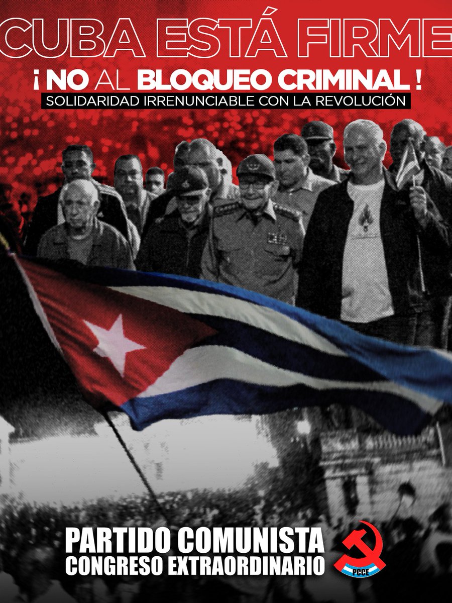 🇨🇺Cuba está firme: ¡No al bloqueo criminal!✊
Solidaridad plena con la Revolución.

📌 El recrudecimiento del bloqueo impuesto por el imperialismo yanqui, hoy encabezado por Trump, no es un hecho aislado sino la continuidad de una política sistemática de agresión contra Cuba que