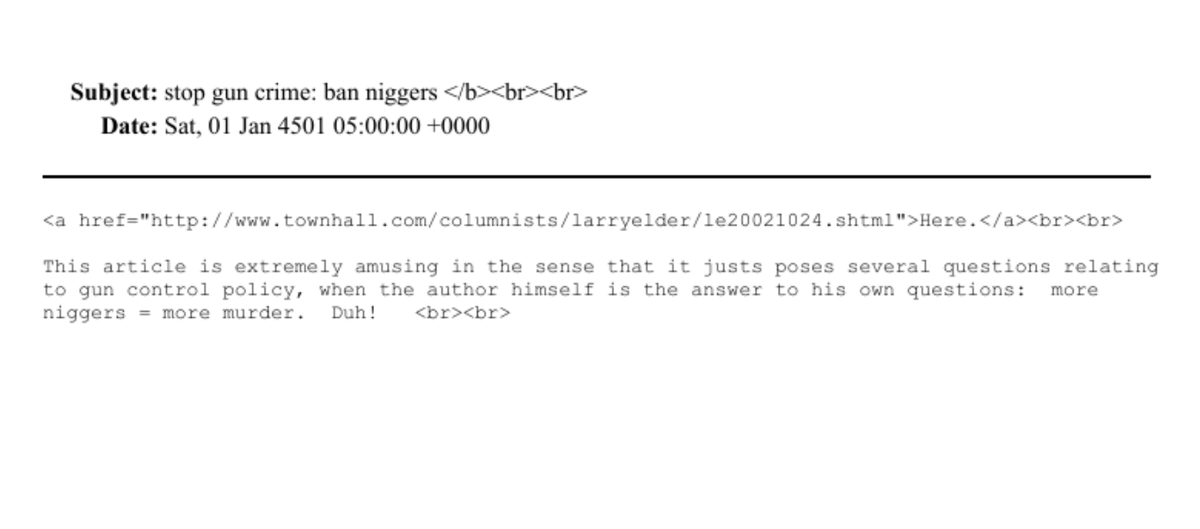 "more n*gge*rs = more murder, duh!" - Jeffrey Epstein