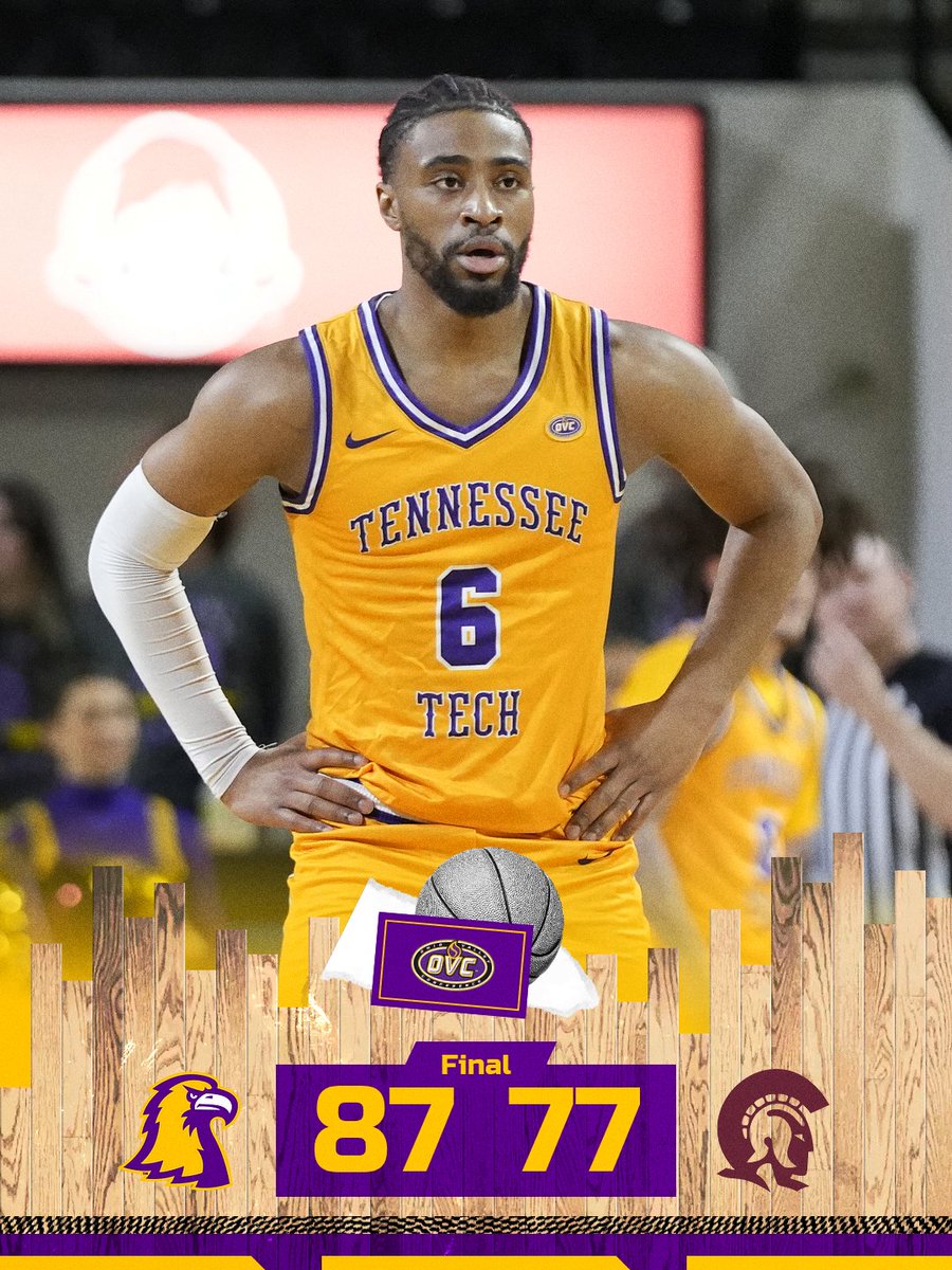 TTU_Basketball's tweet photo. GOLDEN EAGLES WIN! 🦅

Muntu's career-high 26 pts leads Tech to a 87-77 win over Little Rock! 

Cameron: 17 pts (6-9 FG) 
Nicholls: 16 pts (6-9 FG)
Slatten: 10 pts (4-8 FG) 

#WingsUp https://t.co/ZiG4EipSBD