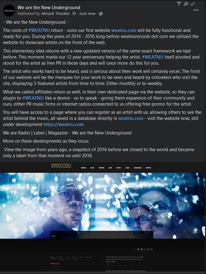 #WEATNU (We are the New Underground - Offical) tweet media