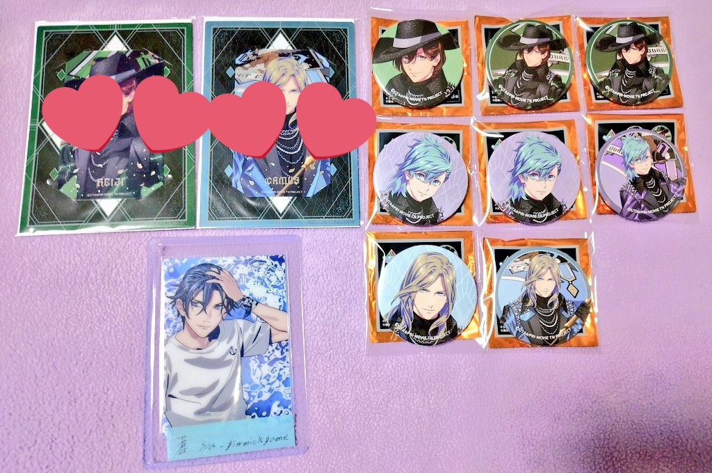 うたプリ タブナイ キャラバン EMPIRE 缶バッジ 交換 譲→嶺二、藍