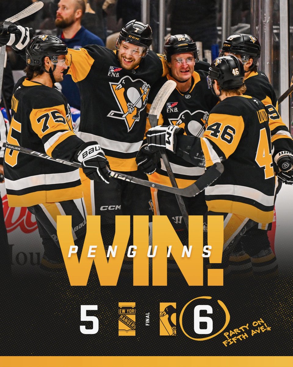 penguins's tweet image. SIX STRAIGHT‼️
