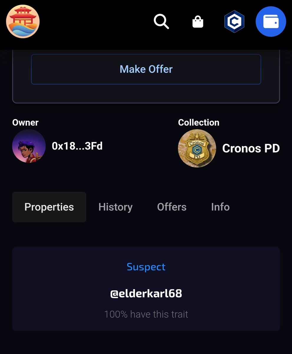 ArtofNickTaylor's tweet photo. $CROPD holds strong during all the ups and downs at 30% on @PUUSHDABUTTON 👀

This Could be a lot of fun #Crofam 
the first 10 Suspects are chosen 👀
Is it you 🫵

This dynamic collection will grow and  members of the @Cronos_PD submit and vote on Cronos Most Wanted!! https://t.co/eReUXNFWVU