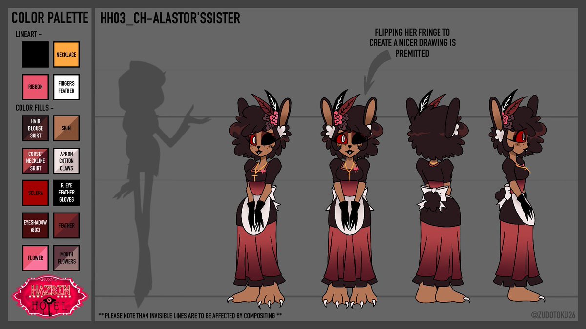 Zudotoku26's tweet photo. Concept art of Alastor's sister 🐰💞🦌

#HazbinHotel #HHS2
#HazbinHotelSeason2
#HazbinHotelAlastor
#HazbinHotelOC https://t.co/TdtRTzeOwu