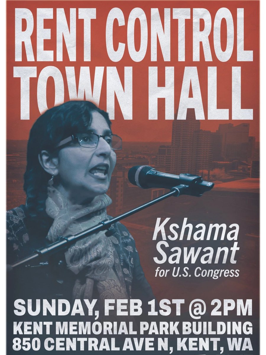 The Rent Is Too Damn High!

Join our working-class campaign for Congress to discuss how we can WIN national rent control!

SUN, FEB 1
2 pm PT / 4 pm ET
RSVP: kshamasawant.org/events/177/

Kent Memorial Park Building
850 Central Ave N

OR join a meeting nationally OR over livestream.