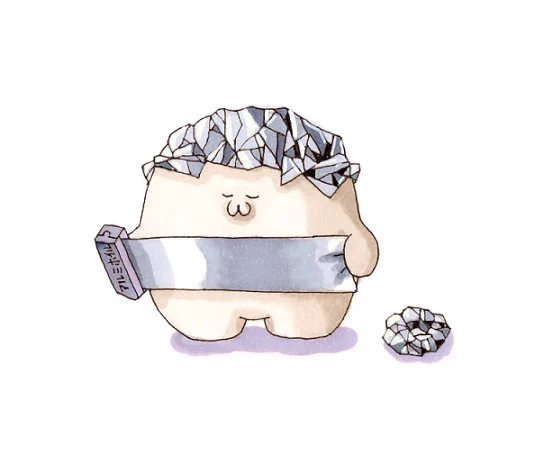 アルミホイルで遊ぶ荒巻スカルチノフ #荒巻スカルチノフ #イラスト