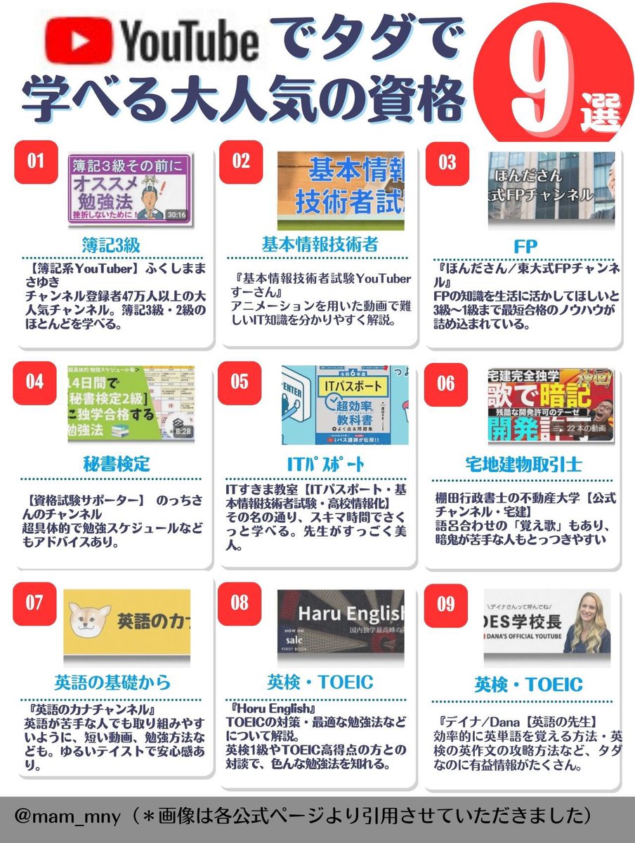 mam_mny's tweet photo. YouTubeでも気軽に学べるよ↓内容のクオリティが高くてすごい↓ https://t.co/AUzHOmZZMe