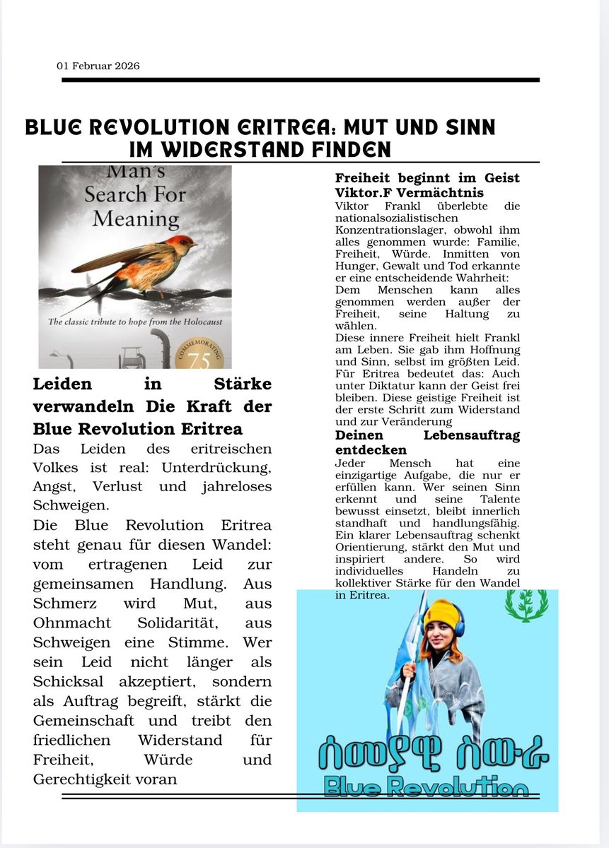 Forward2315's tweet photo. Blue Revolution Eritrea: Mut und Sinn im Widerstand finden

#TransnationalRepression #BlueRevolution #EBRF  #NoMorePFDJTerror @UNHumanright @hrw @amnesty @Refugees @RefugeePolitics @UNICEF @martinplaut @UNHumanRight @mrubin1971 @EU_Commission https://t.co/4swVCdIl4x