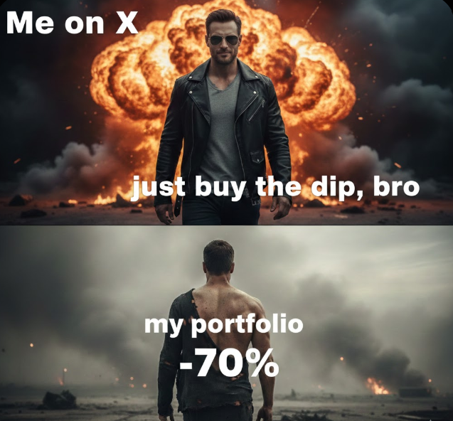 LarkDavis's tweet photo. Buy the dip, they say. 😅 https://t.co/y7nFkOEUfG
