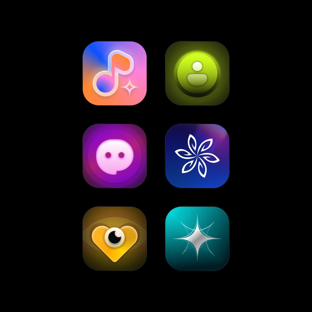 uxguney's tweet photo. Some app icons ⚡️ https://t.co/QMcjySDkhn