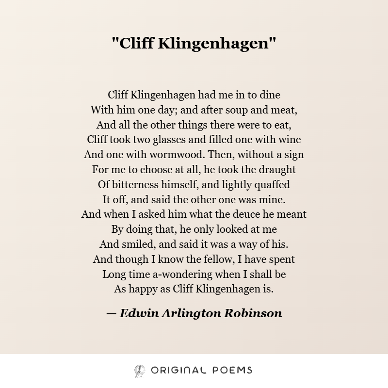 0riginalpoems's tweet photo. Some people choose the bitter cup — and somehow end up happier for it.

#PoemOfTheDay #ClassicPoetry #PoetryLovers #Robinson #Sonnet #AmericanPoetry https://t.co/byIptQyOft
