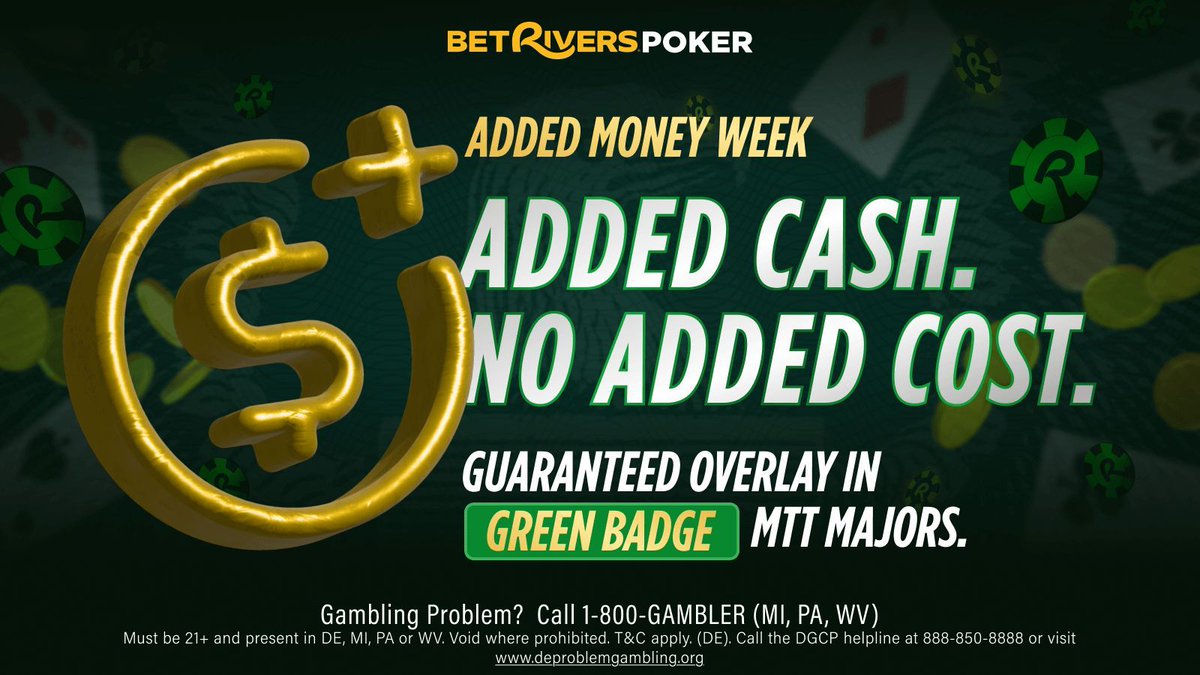💸 ADDED MONEY WEEK 💸 is live in all Daily Majors (Jan 26–Feb 8).
Added Cash = more value every time you register. 

Guaranteed overlay. Bigger prize pools. Same buy-in.