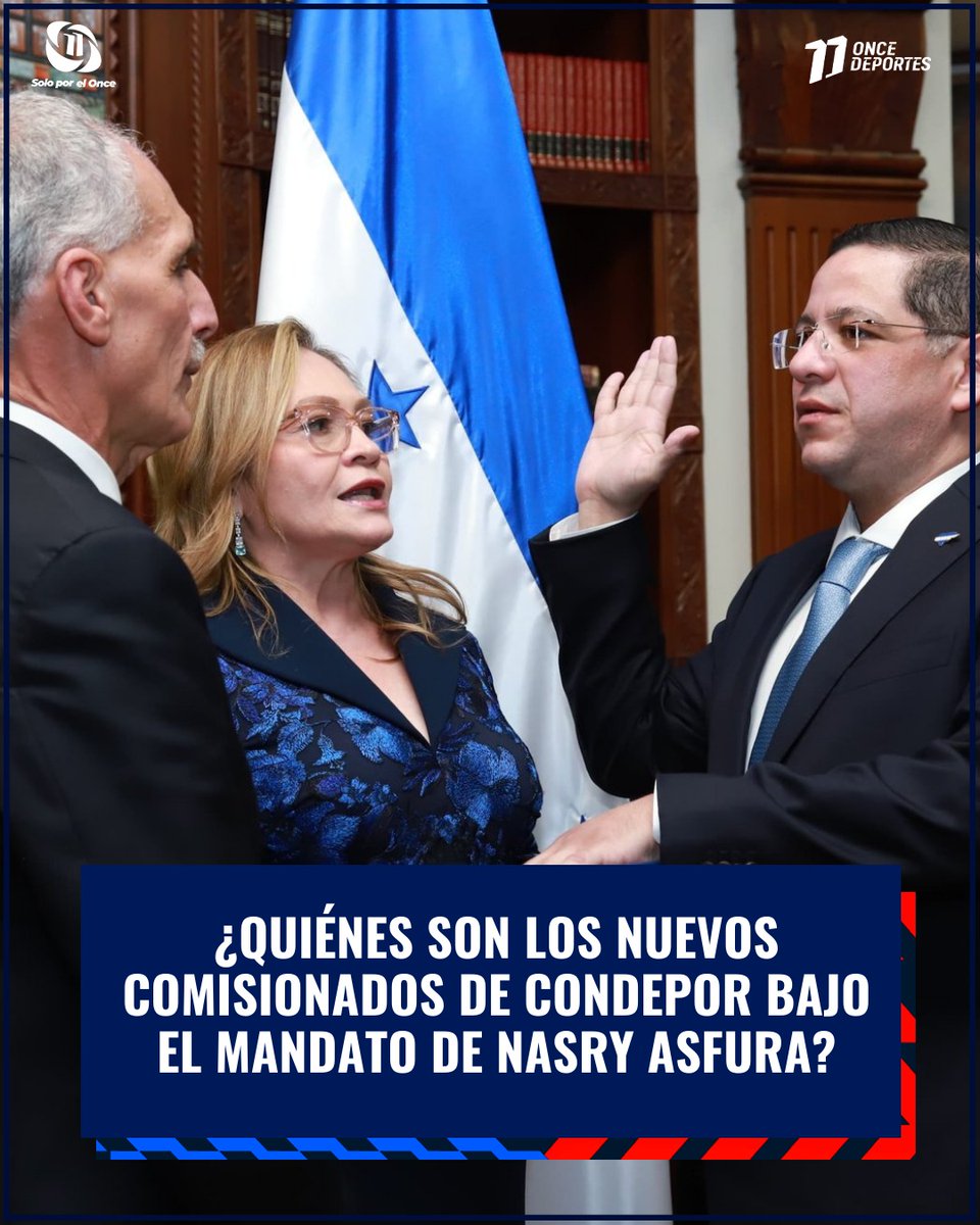 11_Noticias's tweet photo. ¡NUEVA ETAPA EN EL DEPORTE HONDUREÑO!⚽
El gobierno de Nasry Asfura ya definió a los nuevos comisionados de Condepor, quienes asumirán la conducción del ente rector del deporte nacional.🤝🏻🇭🇳
Conoce quiénes son y cuál será su rol 👉🏻 https://t.co/aG5xyyqxz0
#Condepor #Deporte #Gobierno #NasryAsfura