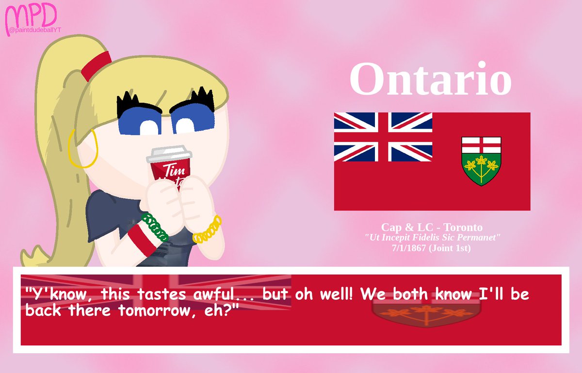 paintdudeballYT's tweet photo. Central Canada (Ontario et Québec) w/ Quotes 🍁⚜️

#CountryHumans #カントリーヒューマンズ #ProvinceHumans #CountryHumansOntario #CountryHumansQuebec https://t.co/z18BVPcvHo