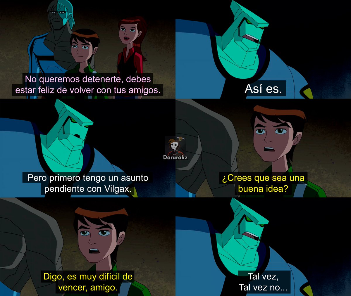 Lo triste es que después de eso Tetrax no volvió a aparecer ni en Supremacía Alienígena ni en Omniverse, mientras que Vilgax sí.

📽️Ben 10 Fuerza Alienígena: El Secreto de Piedra