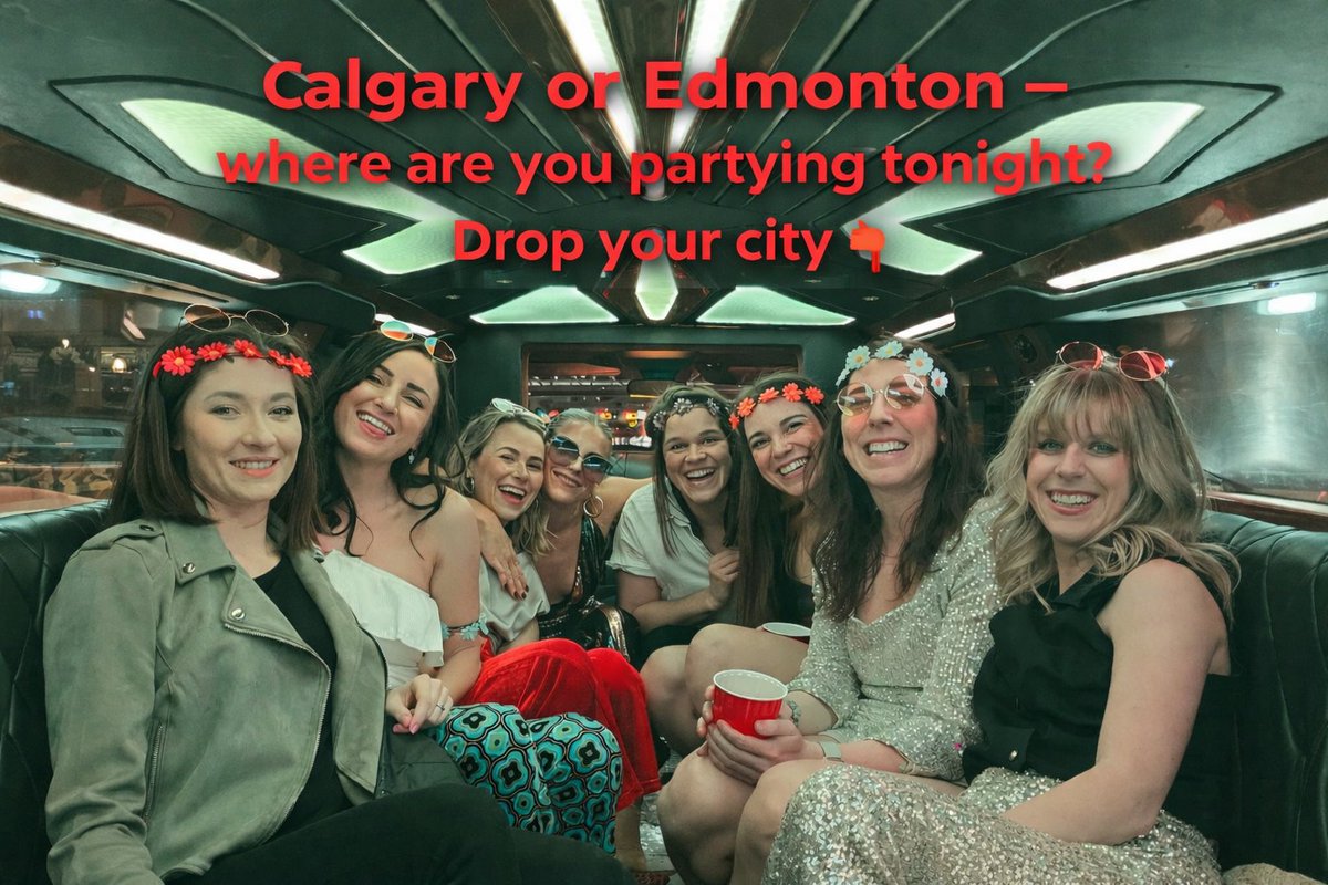 Calgary or Edmonton — where are you partying tonight?
Drop your city ⬇️

#YYC #YEG #YYCNightlife #YEGNightlife #WeekendVibes #PartyBus #LimoLife #GirlsNightOut #AlbertaEvents