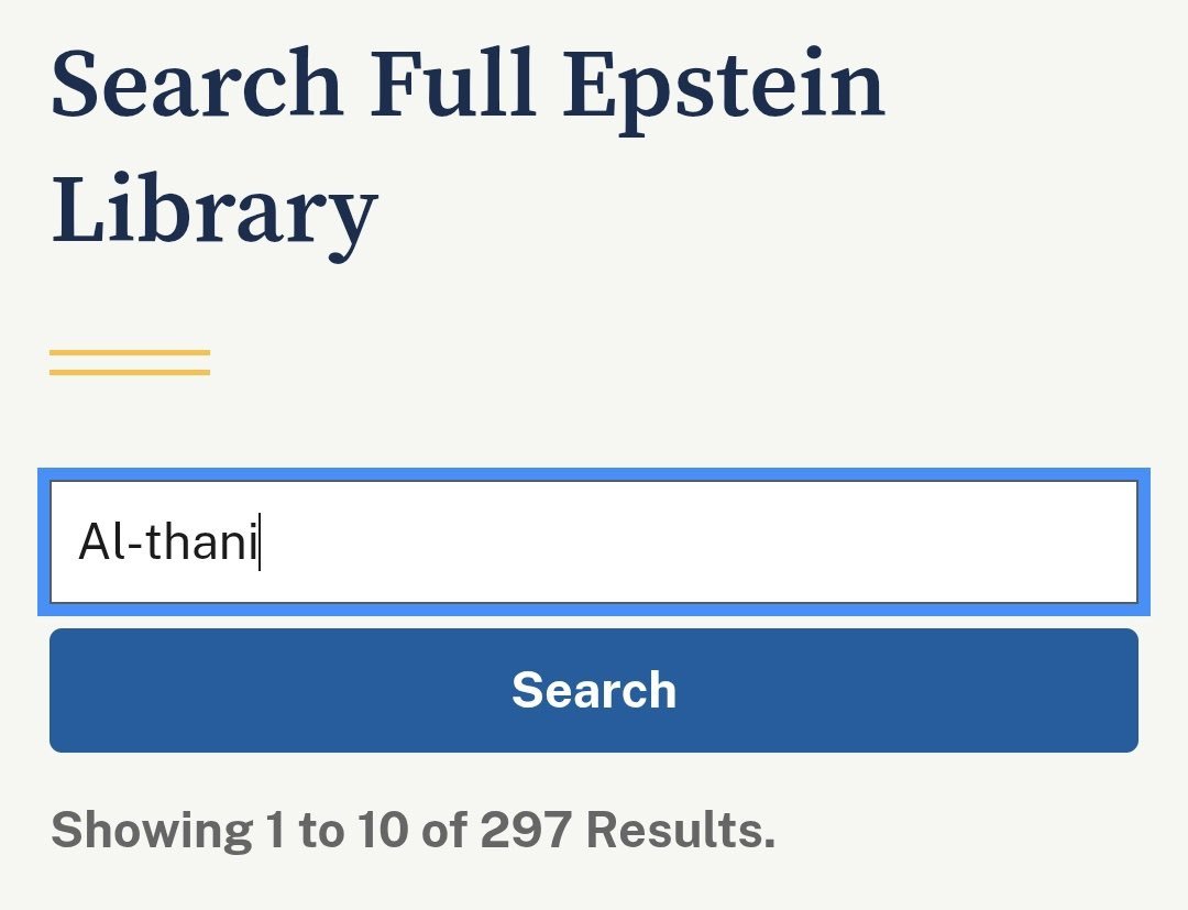 PamphletsY's tweet photo. 🚨🇶🇦 BREAKING — Qatari Royals Appear 297 Times in the Newly Released Epstein Files. https://t.co/jpCMhG7vhw