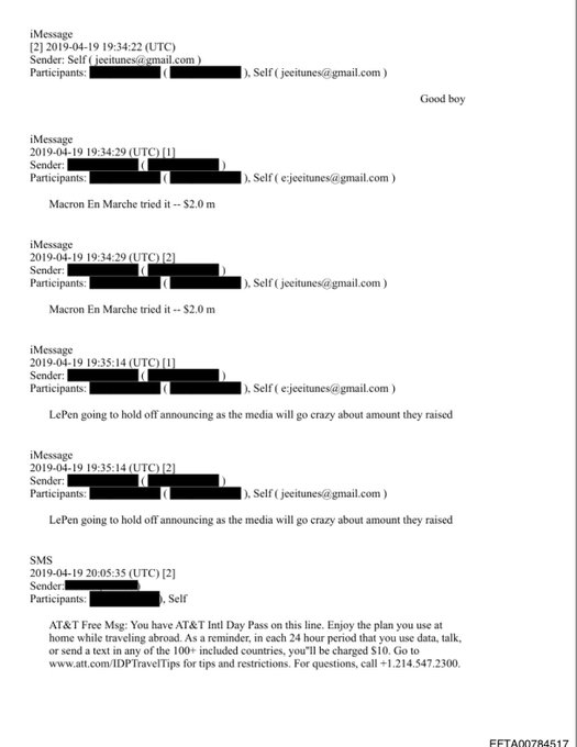 AlertesInfos's tweet image. 🇫🇷🇺🇸 Marine Le Pen et le Front national nommés dans les documents Epstein : "Je viens d’échanger avec des responsables du Front national au sujet de leur financement. Des discussions ont eu lieu autour d’une somme d’environ 4,7 millions de dollars destinée aux élections…