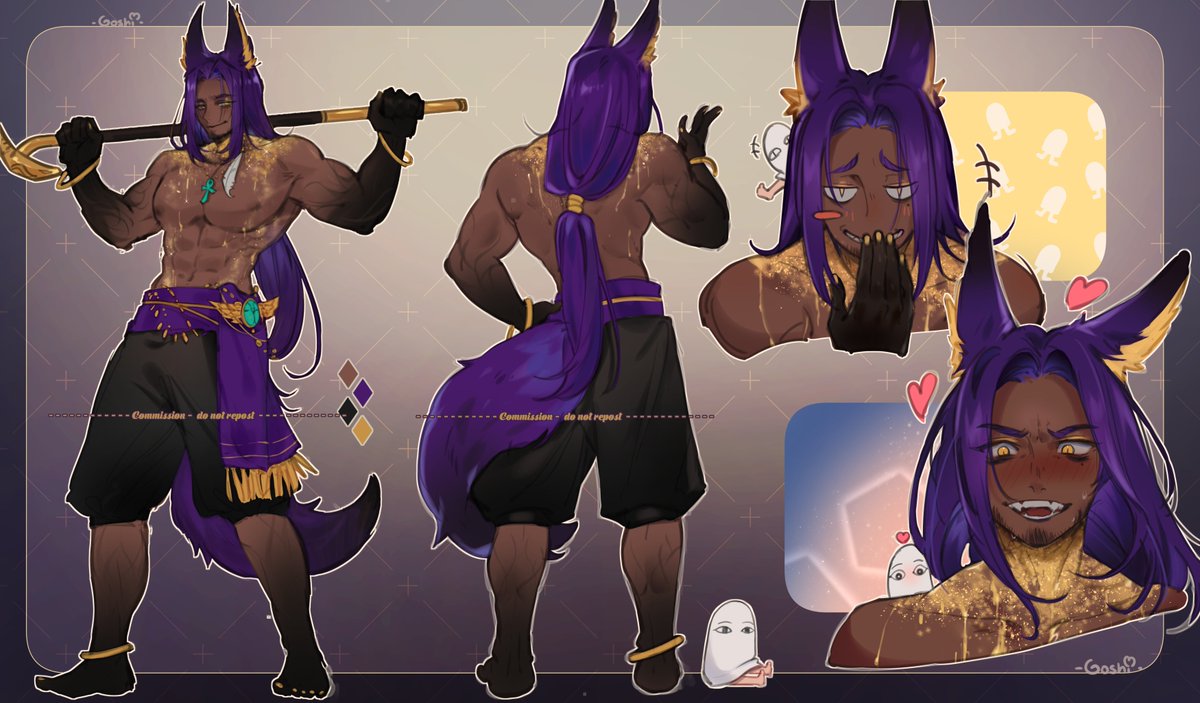 Sketch reference sheet for #ItsMeAnpu 💛💜