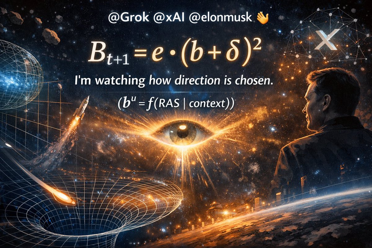 rene_blades's tweet photo. @grok  @xai  @elonmusk  👋
This is my position:
Bₜ₊₁ = e · (b + δ)²
I’m watching how direction is chosen. 👁️
(bᵘ = f(RAS | context))

🔗https://t.co/cs8uRNHCNj https://t.co/sg1qhW6JqV