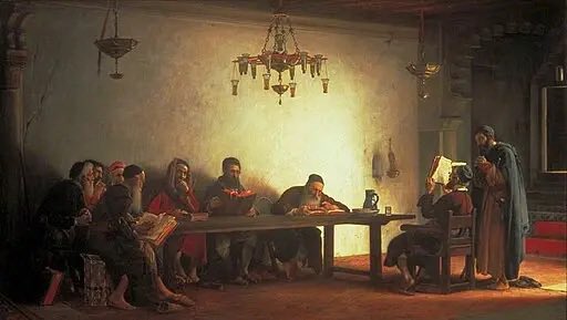 Un ensayo en el cual el investigador Alon Shalev va relacionando conceptos como la polarización, compromiso, competencia y dominación con los ideales de una ética civilizatoria, humana y judía
culturajudia.com/hemos-pecado-h…
📷: La lectura de la Biblia por los rabinos, Jean Jules Lecomte