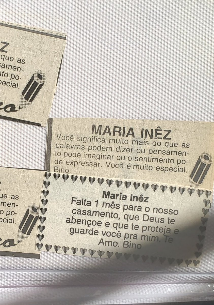 meu pai pagava pra por declaração no jornal pra minha mãe