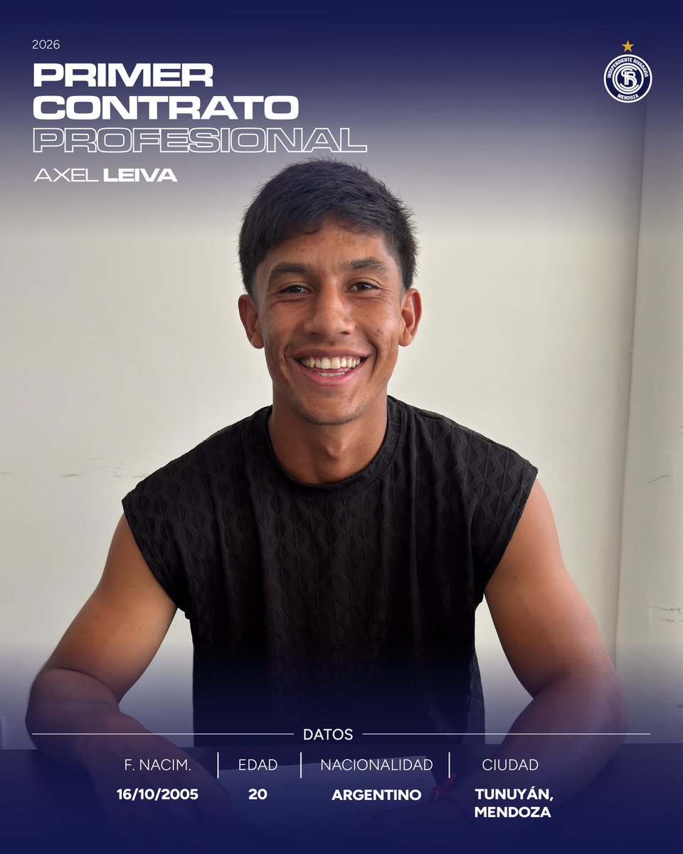 CSIRoficial's tweet photo. Primer contrato profesional ✍️🔵

Julián Reyna, Axel Leiva y Tomás Arias, jugadores de la Reserva, firmaron su primer contrato profesional con el Club Sportivo Independiente Rivadavia, con vínculo vigente hasta diciembre de 2027.

¡Felicitaciones a los tres y éxitos en esta nueva etapa! 💙