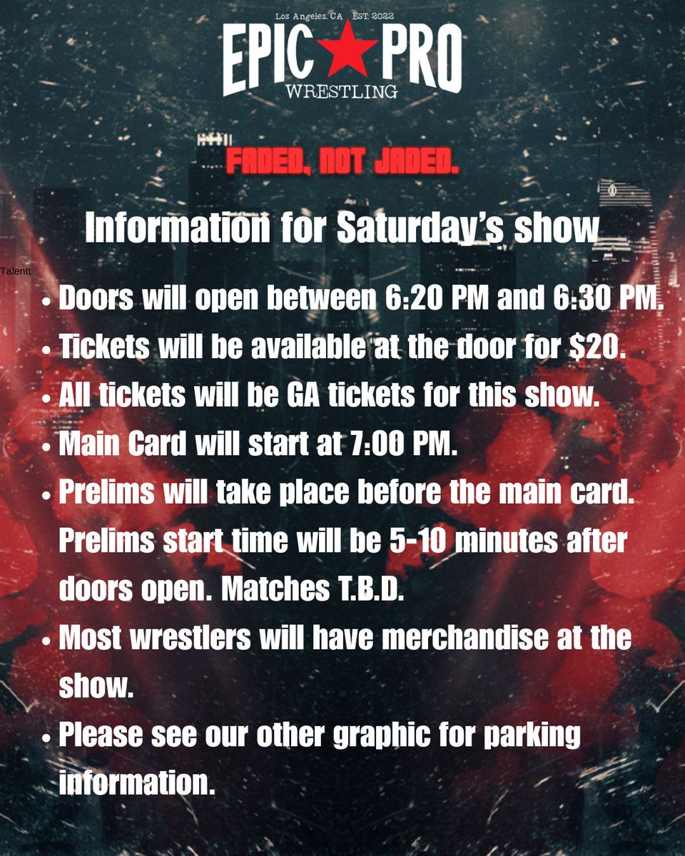 Epic Pro Wrestling - Always Standing On Business tweet media