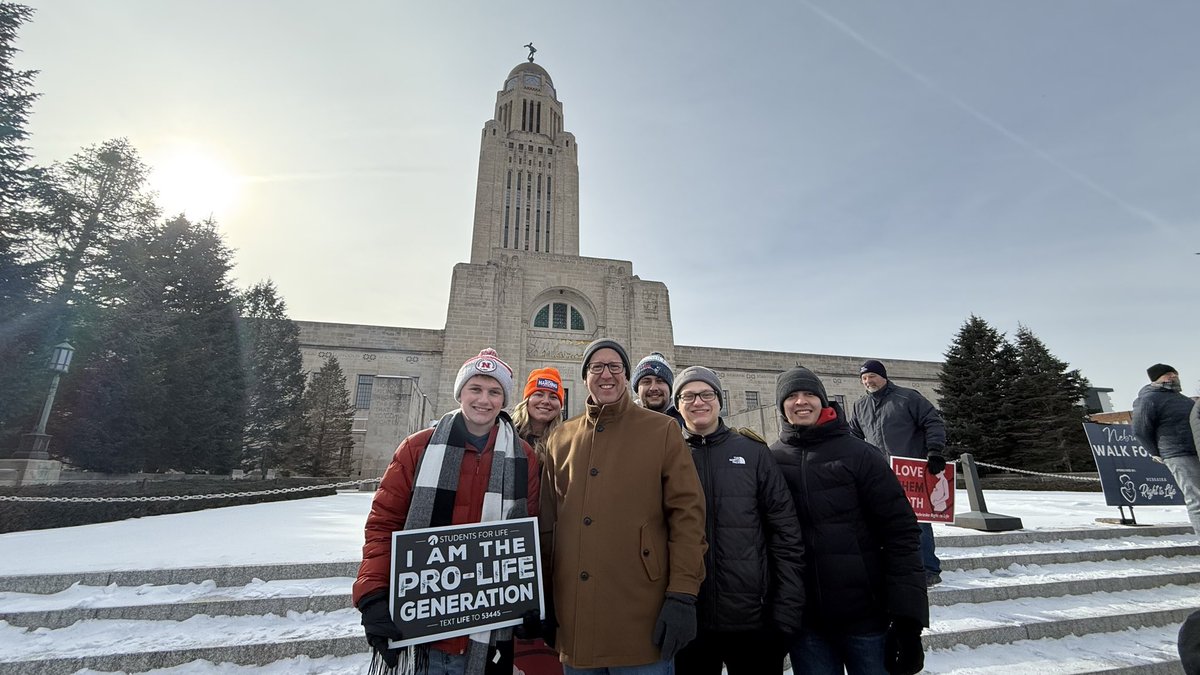 We had a great time at the 2026 March for Life right here in Lincoln. Thank you to <a href="/RepAdrianSmith/">Rep. Adrian Smith</a>, <a href="/TeamPillen/">Governor Jim Pillen</a>, <a href="/USRepMikeFlood/">Rep. Mike Flood</a>, <a href="/jaycjackson/">Jay Jackson 🇺🇸🌽</a>, and countless others for coming out and joining us in the fight for Pro-Life values!
