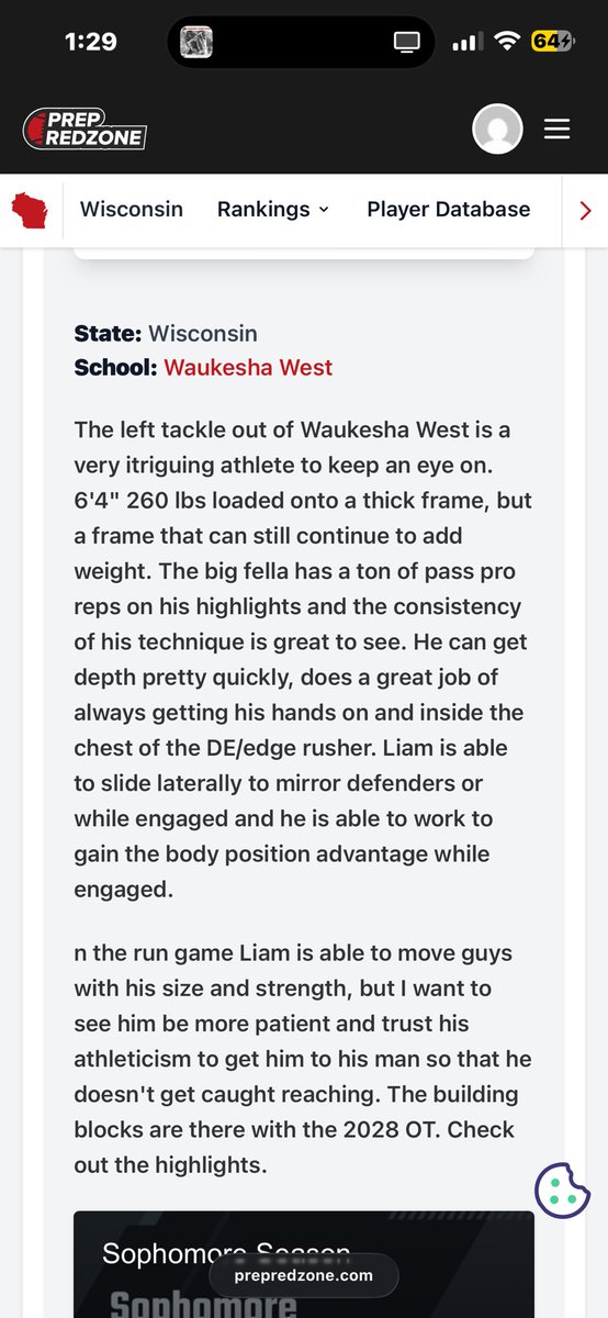 Liam Rafferty-Stumpf ‘28 OL tweet media