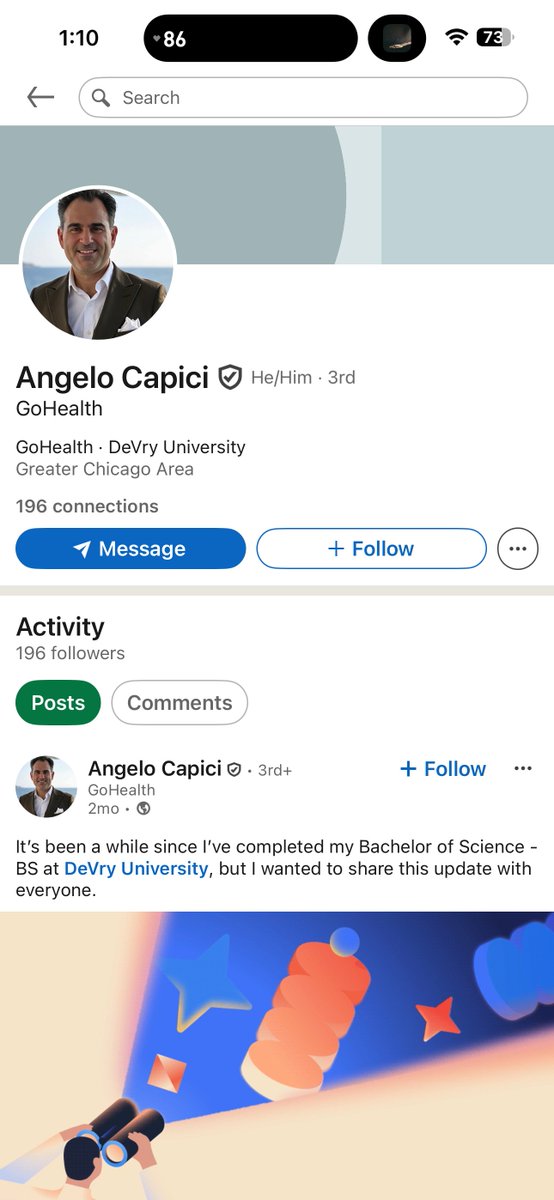 Say hello to Angelo Capici.  He thinks LinkedIn is a good place to call people who support ICE a bunch of N*zi F*cks - and call for the execution of an ICE agent.

His biggest mistake was sending this message to the dude who owns the largest police news outlet in the world -