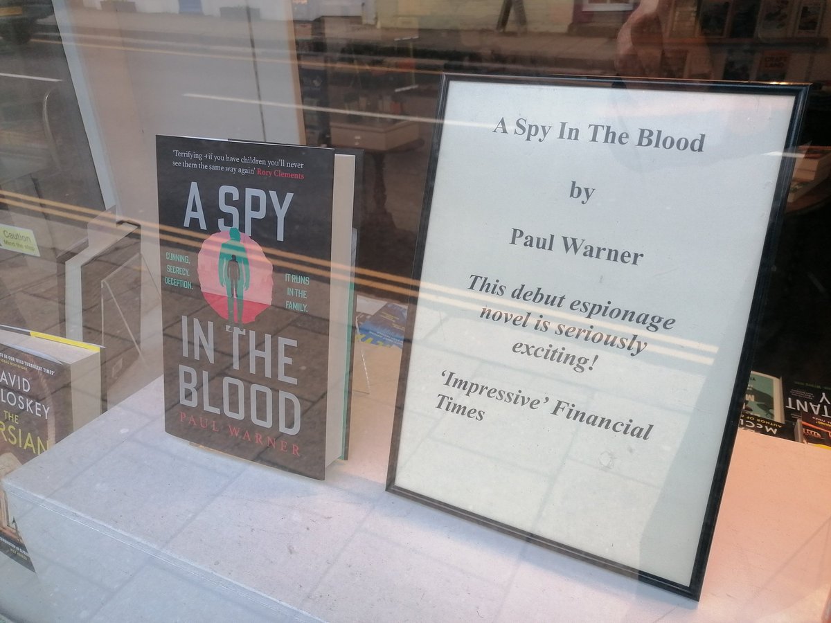 PaulWarnerBooks's tweet photo. Popped into the incredible @RotherBooks today. Fantastic selection of espionage fiction - I picked up novels by Eric Ambler, Charles Beaumont and Alan Judd - and was blown away to find myself taking pride of place in the window! #shelfie #reading #books #amreading https://t.co/BjCHiOVE6M