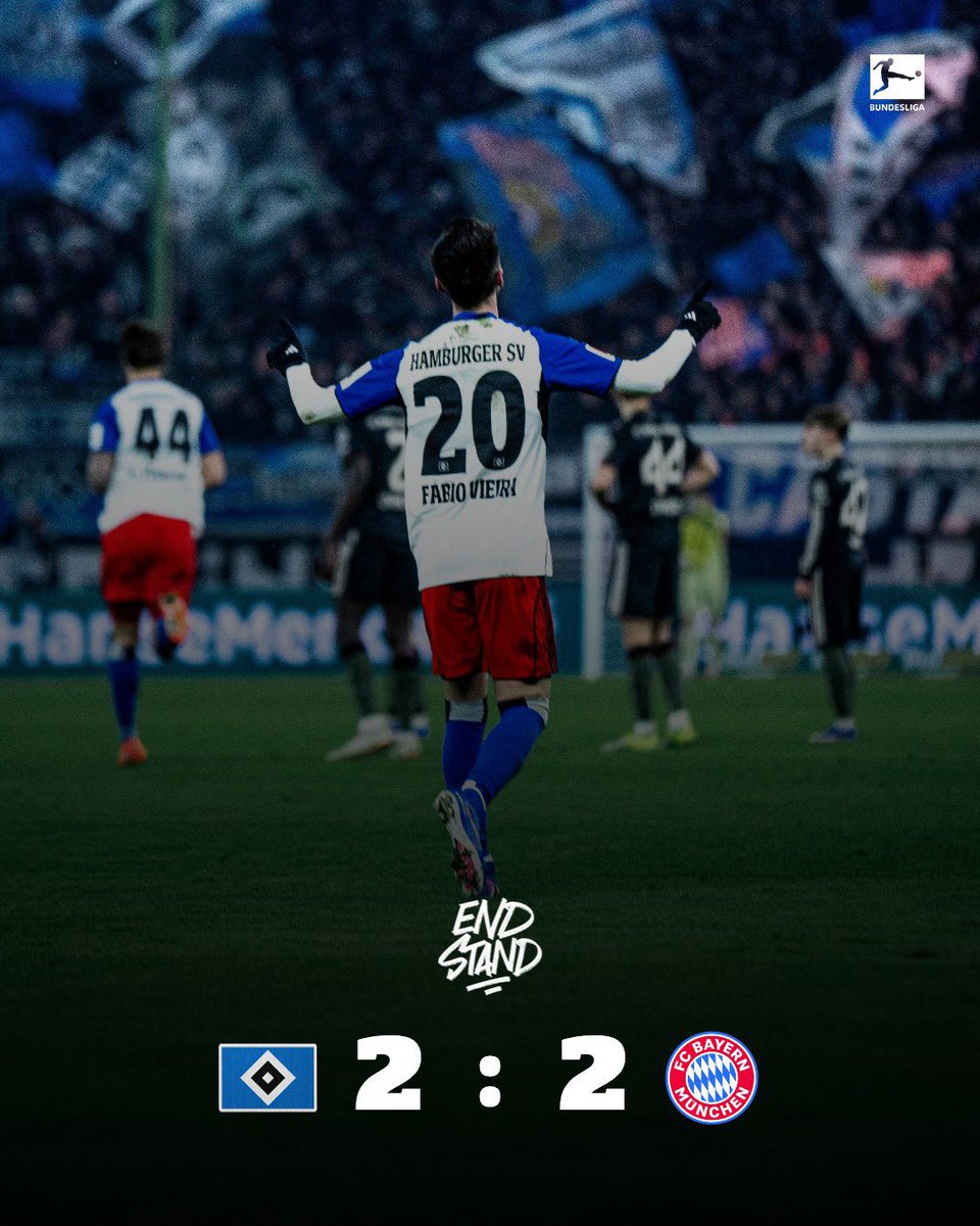 MilcoScheper's tweet photo. De beste wedstrijd van @HSV dit seizoen👏🏼 Gestreden en een punt tegen een van de beste teams ter wereld💙🖤🤍 #NurderHSV #HSVFCB https://t.co/fmpxCU6EEY