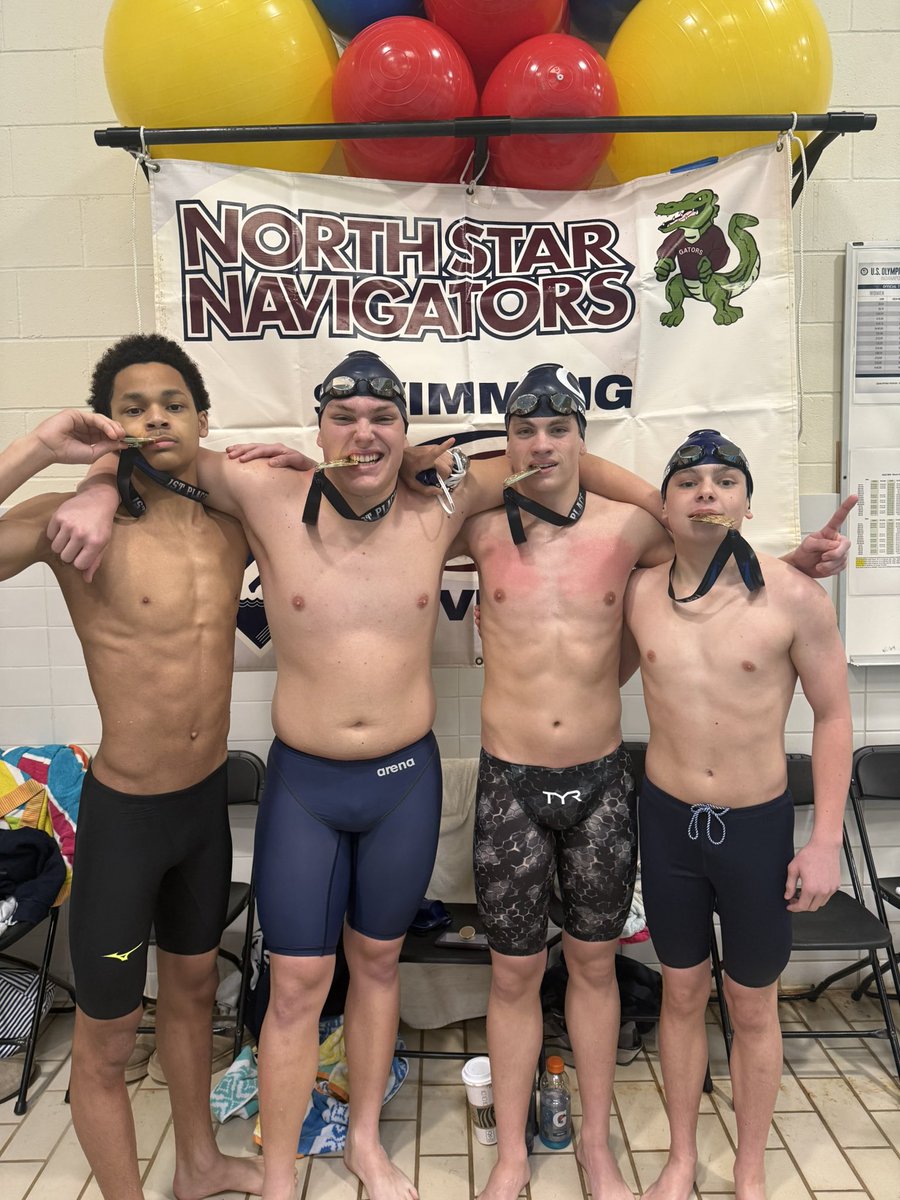 lnsathletics's tweet photo. The swim team is having a great invite in Omaha today!  🐊🏊‍♀️🏊‍♂️ https://t.co/oGRH7OhoMY