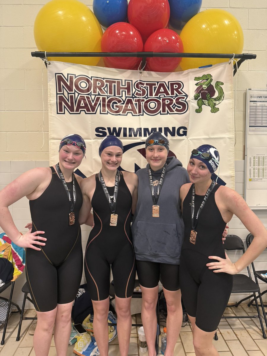 lnsathletics's tweet photo. The swim team is having a great invite in Omaha today!  🐊🏊‍♀️🏊‍♂️ https://t.co/oGRH7OhoMY