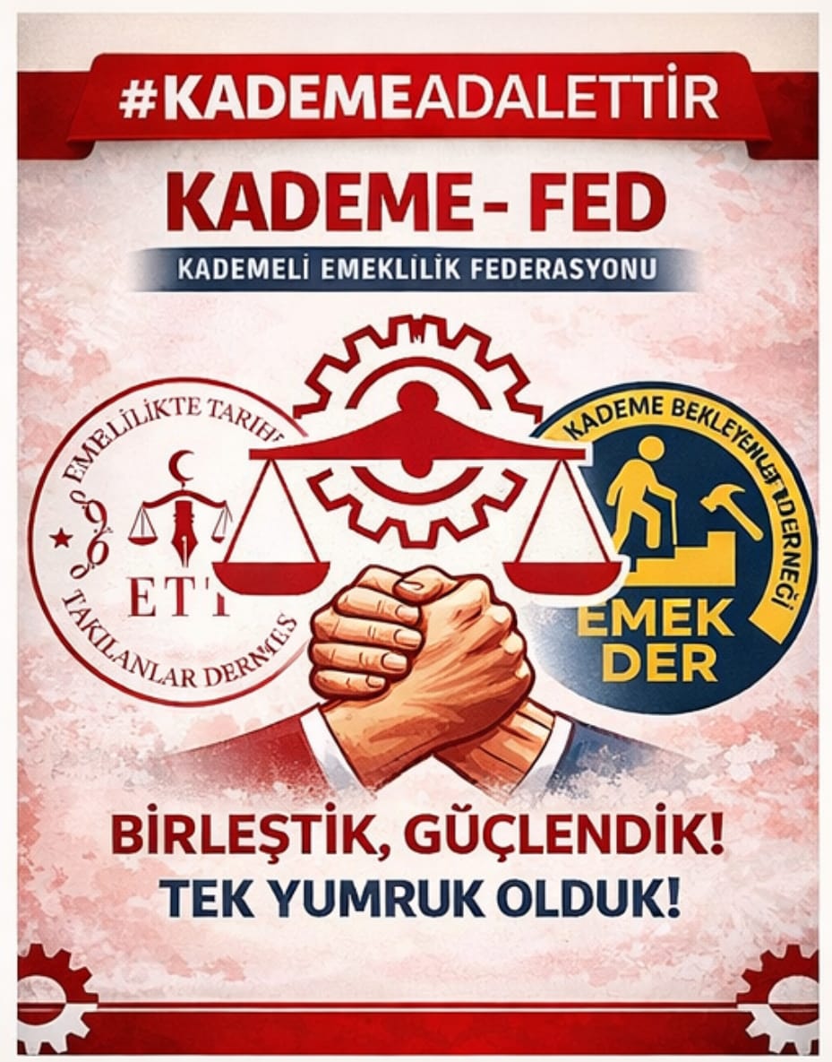 Emeklerin zayi olduğu bu çağda,
kıymet bilenlere denk gelirsiniz İnşallah 
<a href="/KademeFed/">Kademeli Emeklilik Federasyonu</a>
<a href="/EmekDerResmi/">EMEK-DER</a>
<a href="/ETTDER1999/">🧭 EMEKLİLİKTE TARİHE TAKILANLAR DERNEĞİ</a>
#KademeAdalettir