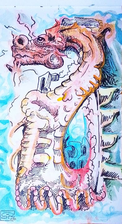 djapart's tweet photo. Art of the Day! "East Dragon". Buy at: https://t.co/tG7iLi8mKy https://t.co/cNMkwPPJjY
