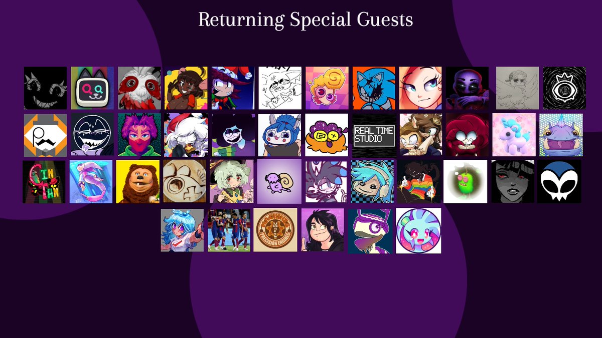 truerandomness_'s tweet photo. For our first new of the TRM sequel (Title still to be reveal)

We're announcing that almost all of the special guests from the first entry are returning! And here's a preview of new special guests that were leftover from the unreleased update, being moved into the sequel! https://t.co/0NESboBbo2