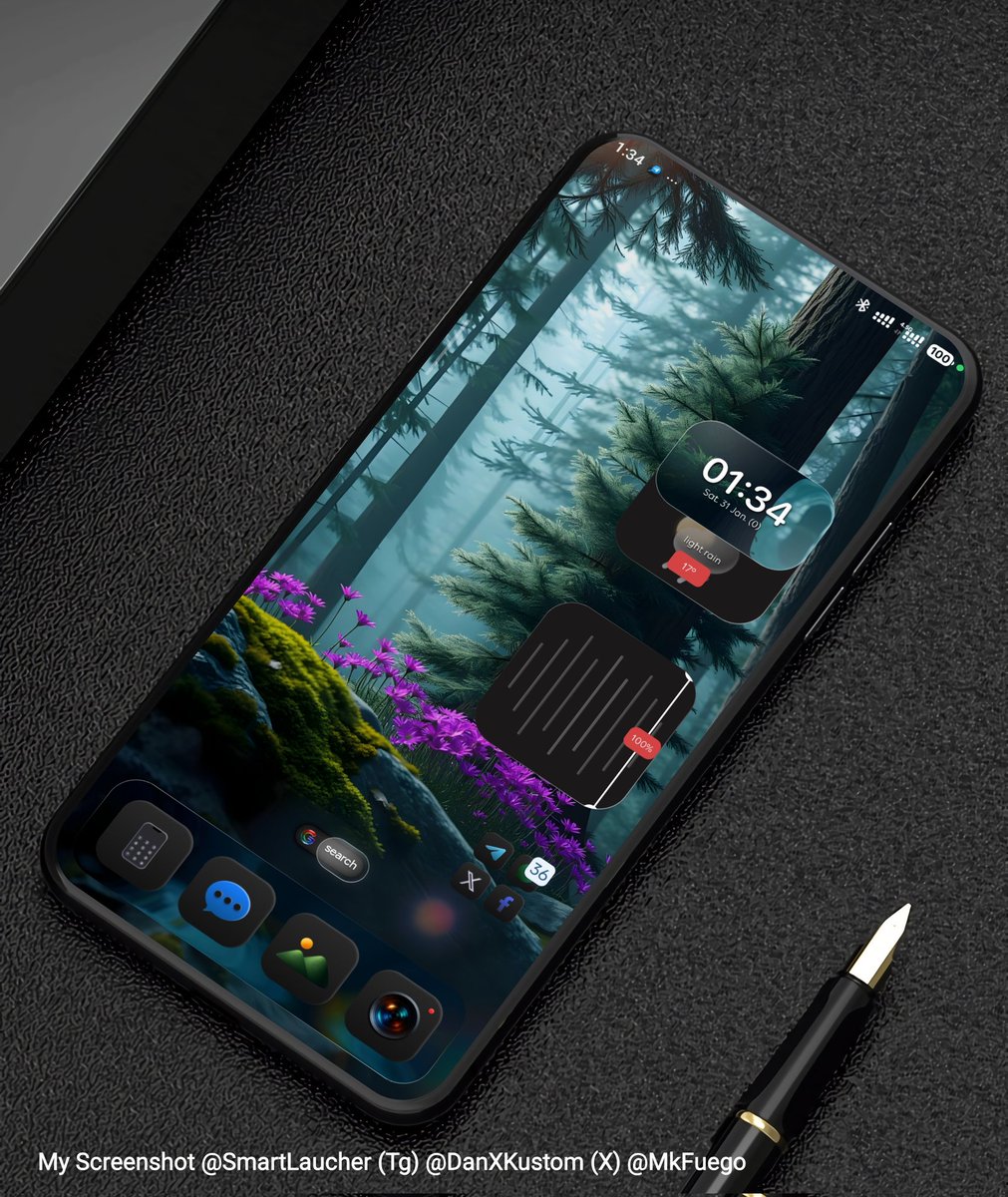 DanXKustom's tweet photo. Good Day friends
My Screenshot
@SmartLauncher
Wallpaper ππΎby me @MkFuego
Widgets by me @MkFuego original design by the master @TeboulDavid1
Icons #ZyraIconPack by @Android15Kustom
Mockup #WalterTomiati via #CreativeAppby by @KubixStudio
#KWGT #Android #Xiaomi #HyperOs https://t.co/2x0tFklYkk