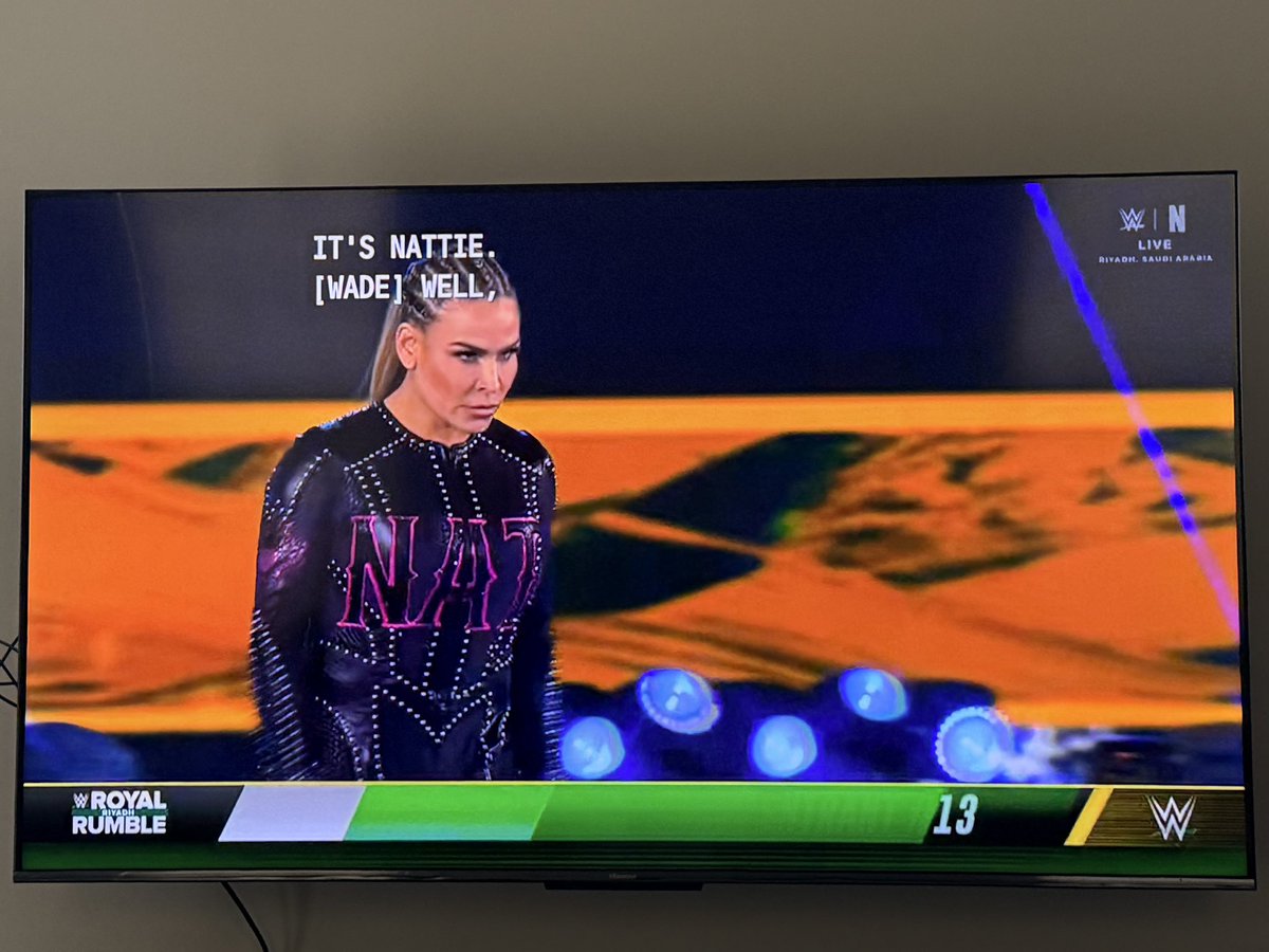 I love that they finally let NATTIE debut!! 

#RoyalRumble