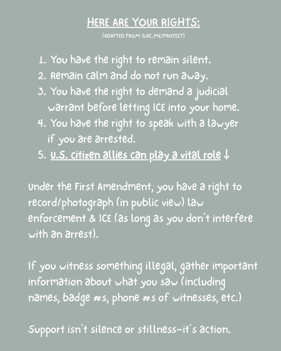 _marisadonnelly's tweet photo. There comes a point where silence is compliance, acceptance, and complacency. . . and I can't stand behind that. 

Here are resources &amp; rights. Regardless of what you believe or where you politically align, let's be advocates. Let's be human. Let's not be silent. #ICEout https://t.co/au9n1SmPk9