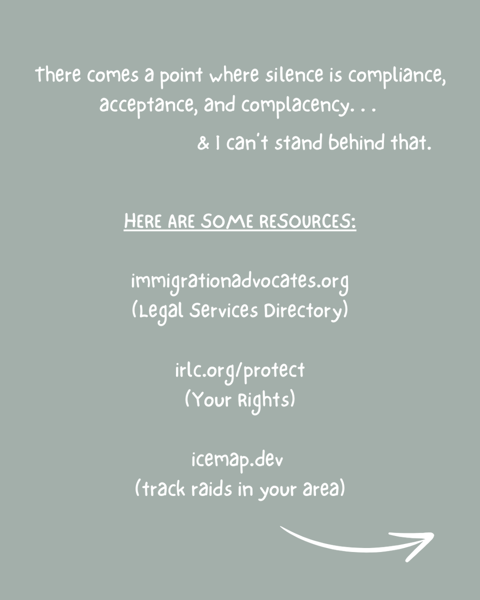 _marisadonnelly's tweet photo. There comes a point where silence is compliance, acceptance, and complacency. . . and I can't stand behind that. 

Here are resources &amp; rights. Regardless of what you believe or where you politically align, let's be advocates. Let's be human. Let's not be silent. #ICEout https://t.co/au9n1SmPk9