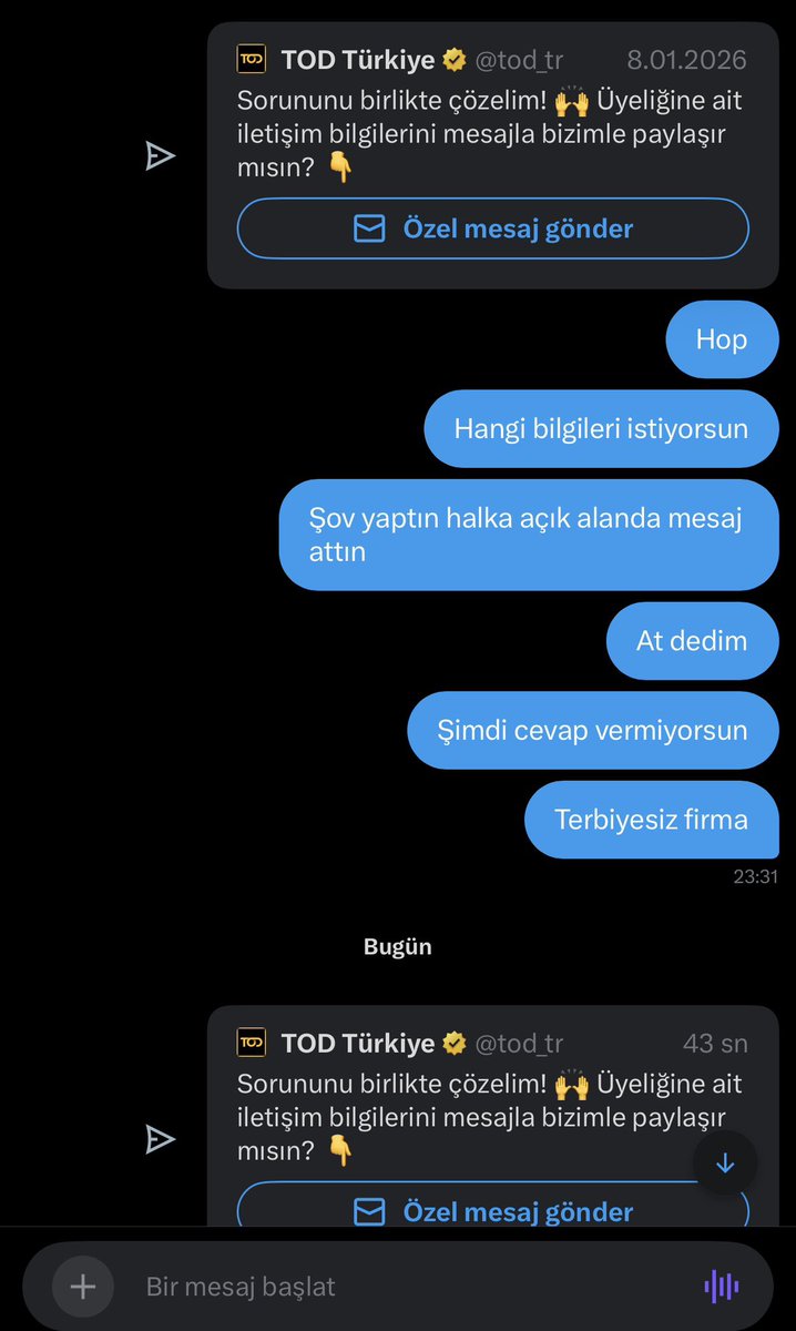 ayouthworker's tweet photo. Yine aynısı olacak. Salak yerine koymaya devam edin siz müşterilerinizi @tod_tr https://t.co/CUlPpcN2yE