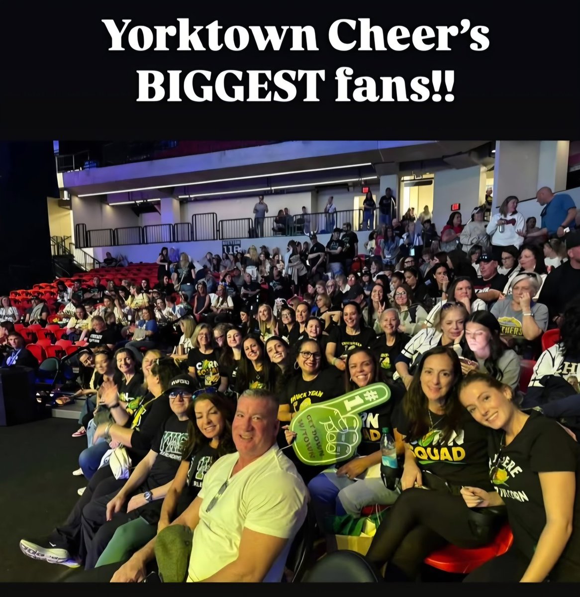 YCSD_Athletics's tweet photo. Big shout out to all of the Yorktown Varsity Cheer parents that made the trip to Orlando to see the Huskers compete. #huskers4life #gotown @YHSDeGennaro https://t.co/1tSqXrcu5W