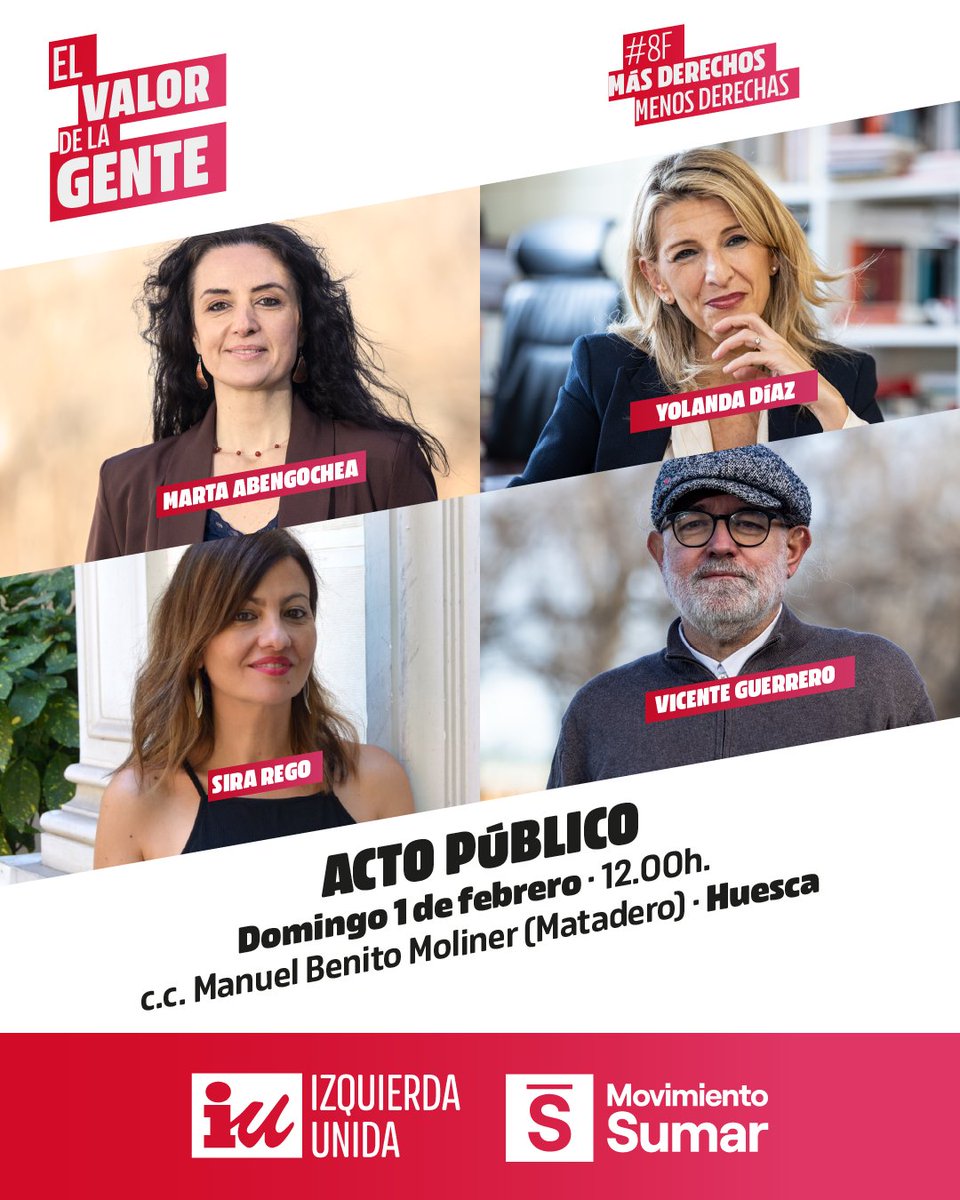 🔻 Después del llenazo de Zaragoza vamos a por el de Huesca ✊

👉 ¡No faltes mañana, avisa a tus primas y colegas!