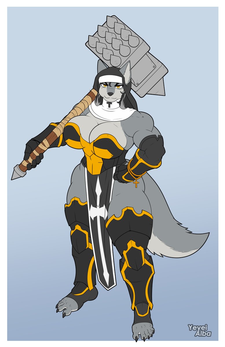 Damora the battle nun is here!
Comm for  <a href="/FreedThe85th/">Freed85</a>